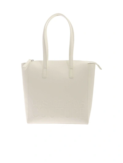 Versace Jeans Couture Branded Shopper Bag In White