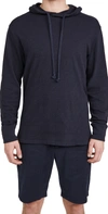 Rag & Bone Flame Cotton-jersey Hoodie In Blue