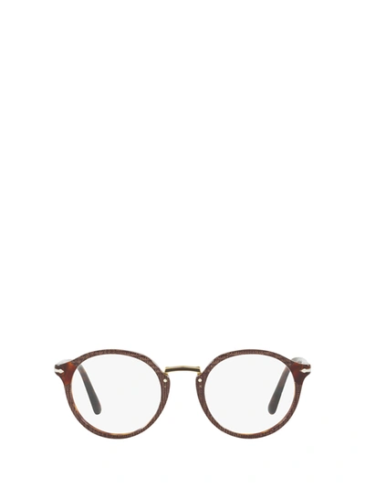 Persol Po3185v Brown Prince Of Wales & Havana Unisex Eyeglasses
