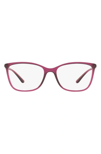 Dolce & Gabbana 54mm Rectangular Optical Glasses In Black Cherry/ Demo Lens