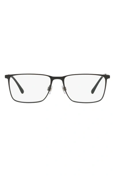 Giorgio Armani 55mm Square Reading Glasses In Matte Blk