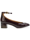 Chloé Perry Patent-leather Mary Jane Pumps In Merlot