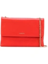 Lanvin Foldover Shoulder Bag In Red