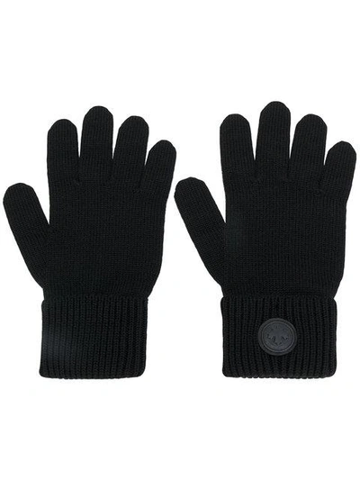 Dsquared2 Ribbed Gloves - Black