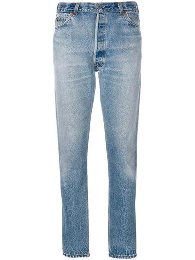 Re/done Ripped Detail Tapered Jeans