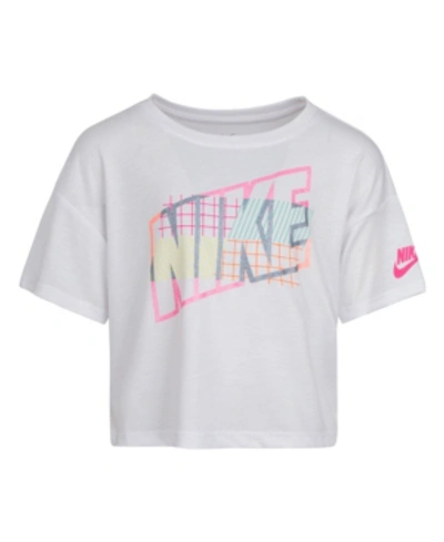 Nike Kids' Little Girls Now You See Me T-shirt In White