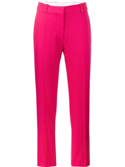 Stella Mccartney Mid-rise Cropped Trousers In Pink & Purple