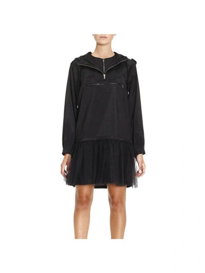 Moschino Hooded Dress In Black