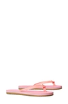 Tory Burch Minnie Flip Flops In Burnt Corals / Peony