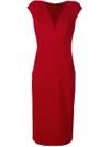 Tom Ford Fitted Panel Dress In Red