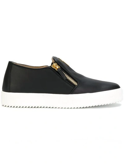 Giuseppe Zanotti Adam Laceless Sneakers In Black