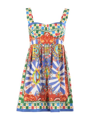 Dolce & Gabbana Short Dress In Rust | ModeSens