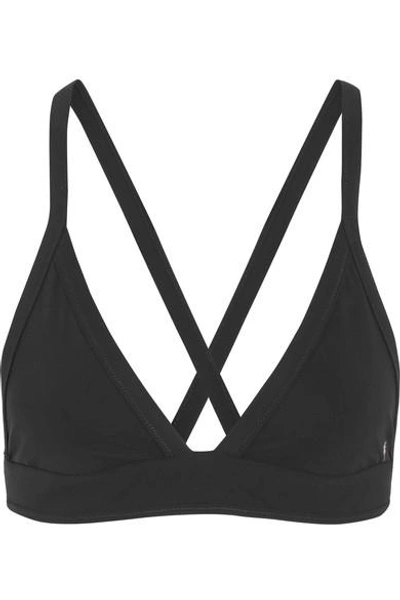 Heidi Klein Reversible Triangle Bikini Top In Black