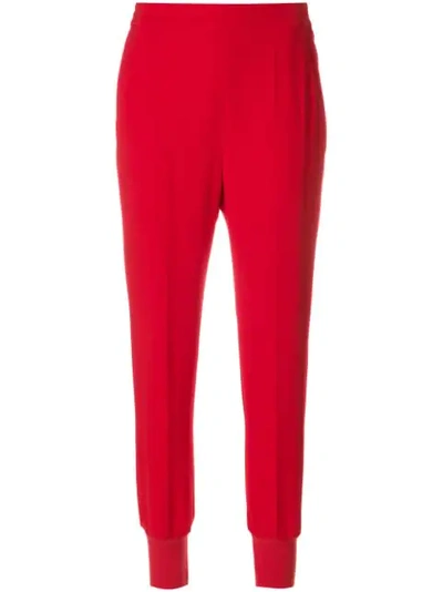 Stella Mccartney Woman Julia Crepe Tapered Pants Red