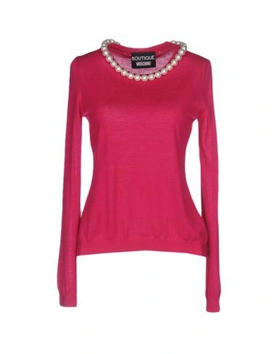 Boutique Moschino Sweater In Fuchsia