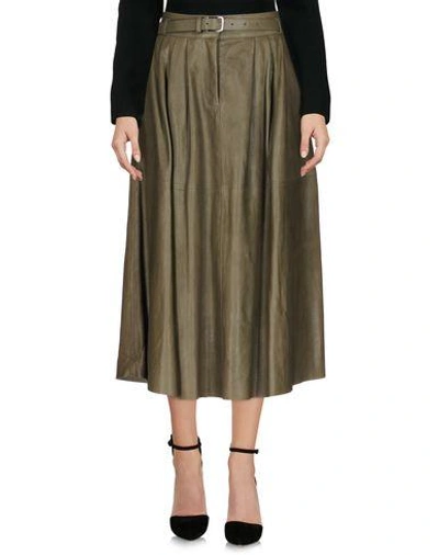 Belstaff 3/4 Length Skirt In Military Green