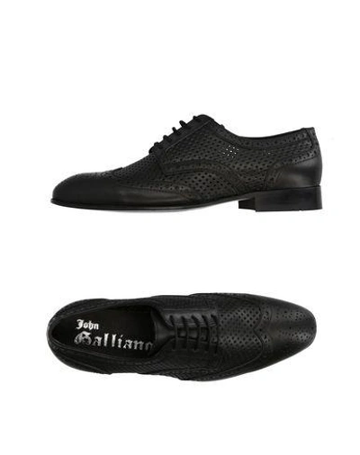 John Galliano Lace-up Shoes In Black