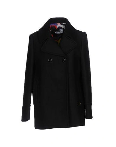 Love Moschino Coats In Black