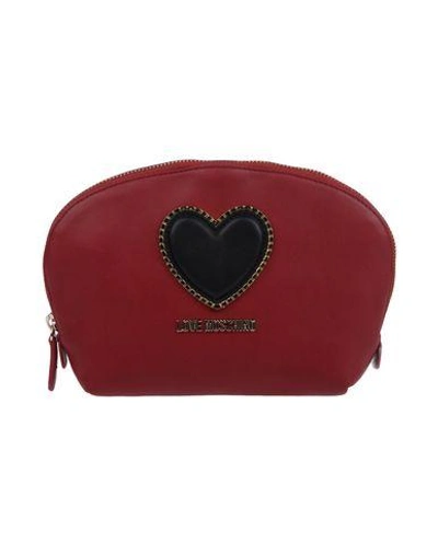 Love Moschino Beauty Case In Brick Red