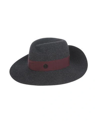 Maison Michel Hat In Steel Grey