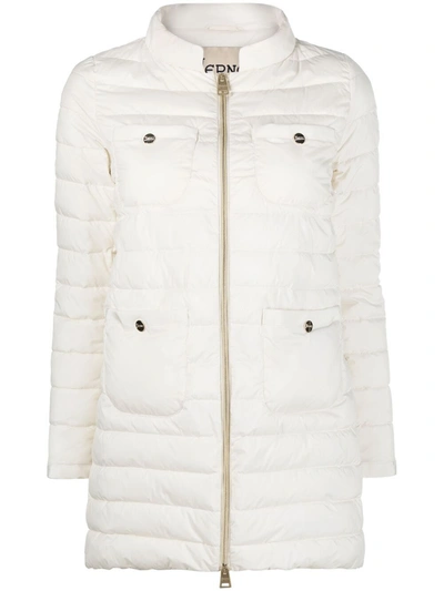 Herno A Shape 4 Pocket Padded Jacket In White