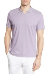 Robert Barakett Casey Johnny Collar Polo In Lilac Dust