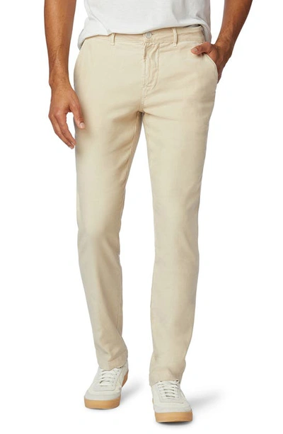 Hudson Classic Slim Straight Fit Stretch Linen Blend Chino Pants In Light Sand