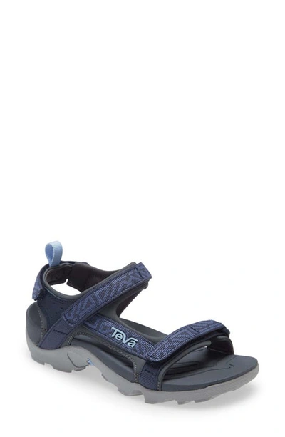 Teva Kids' Tanza Sport Sandal In Griffith Total Eclipse