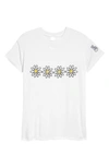 Nordstrom Kids' Graphic Tee In White- Yellow Daisy Stripe