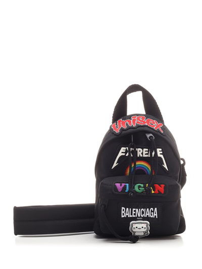 Balenciaga Mini Oversize Backpack In Black Nylon