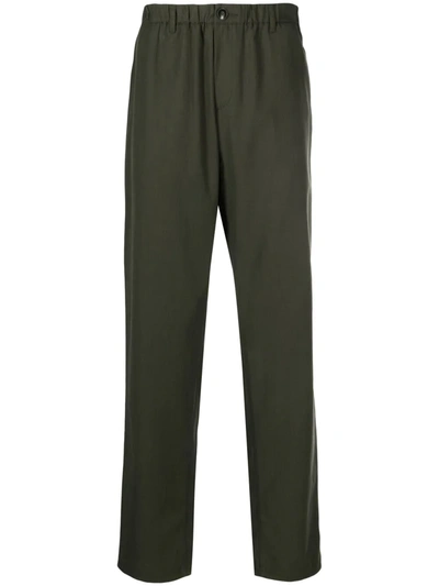 A Kind Of Guise Elasticated Cotton Trousers In Green
