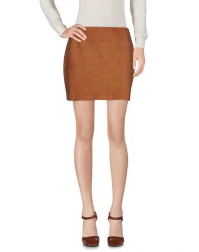 Alice And Olivia Mini Skirt In Brown