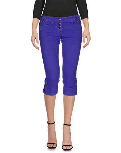 Just Cavalli Denim Pants In Purple