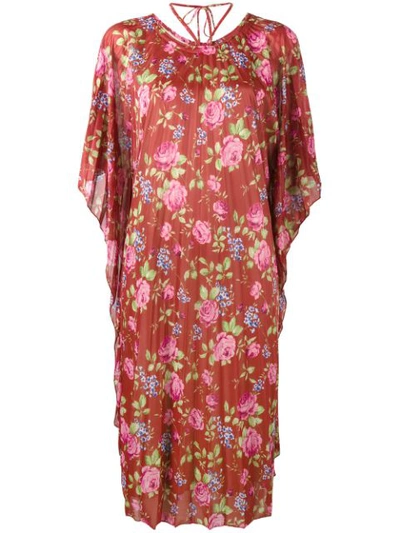 Balenciaga Short Gospel Dress In Red Print ModeSens