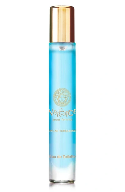 Versace Dylan Turquoise Pour Femme Travel Spray 0.3 oz/ 10 ml In Travel 0.30oz