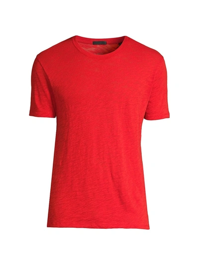 Atm Anthony Thomas Melillo Slub Cotton Crewneck Tee In Flame