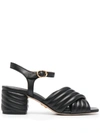 Tory Burch Kira Quilted Leather Ankle-strap Sandals In Perfect Black