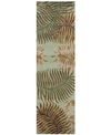 Kas Havana Fern View 2'3" X 8' Runner Area Rug In Blue