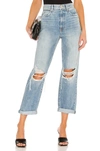 Slvrlake London High Waist Straight Leg Jeans In Long Time Coming