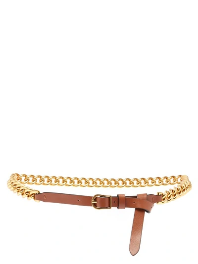 Zimmermann Chain And Leather Belt In Cognac