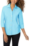 Foxcroft Paityn Non-iron Cotton Shirt In Tropic Blue