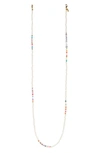 Little Words Project Mamacita Beaded Face Mask Chain In Pearl