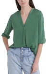 Vince Camuto Rumple Fabric Blouse In Lush Eden