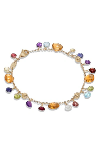 Marco Bicego 18k Paradise Yellow Gold Bracelet With Mixed Gemstones In Yellow Gold Multi