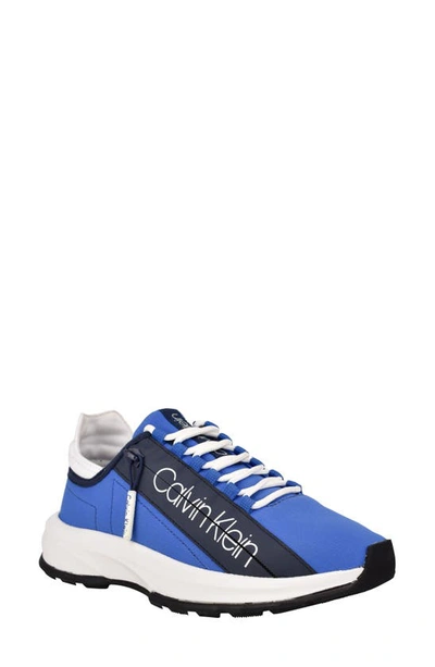 Calvin Klein Thia Sneaker In Blue Fabric