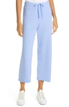Frank & Eileen Crop Wide Leg Cotton Pants In French Blue