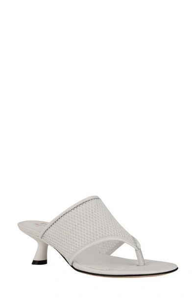 Marc Fisher Ltd Dallas Slide Sandal In White/ White