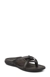 Aetrex Kala Slide Sandal In Black Leather