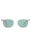 Isabel Marant 55mm Rectangular Sunglasses In Pink/ Green