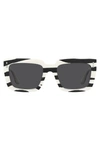 Isabel Marant 55mm Rectangle Sunglasses In Ivory Pattern/ Grey